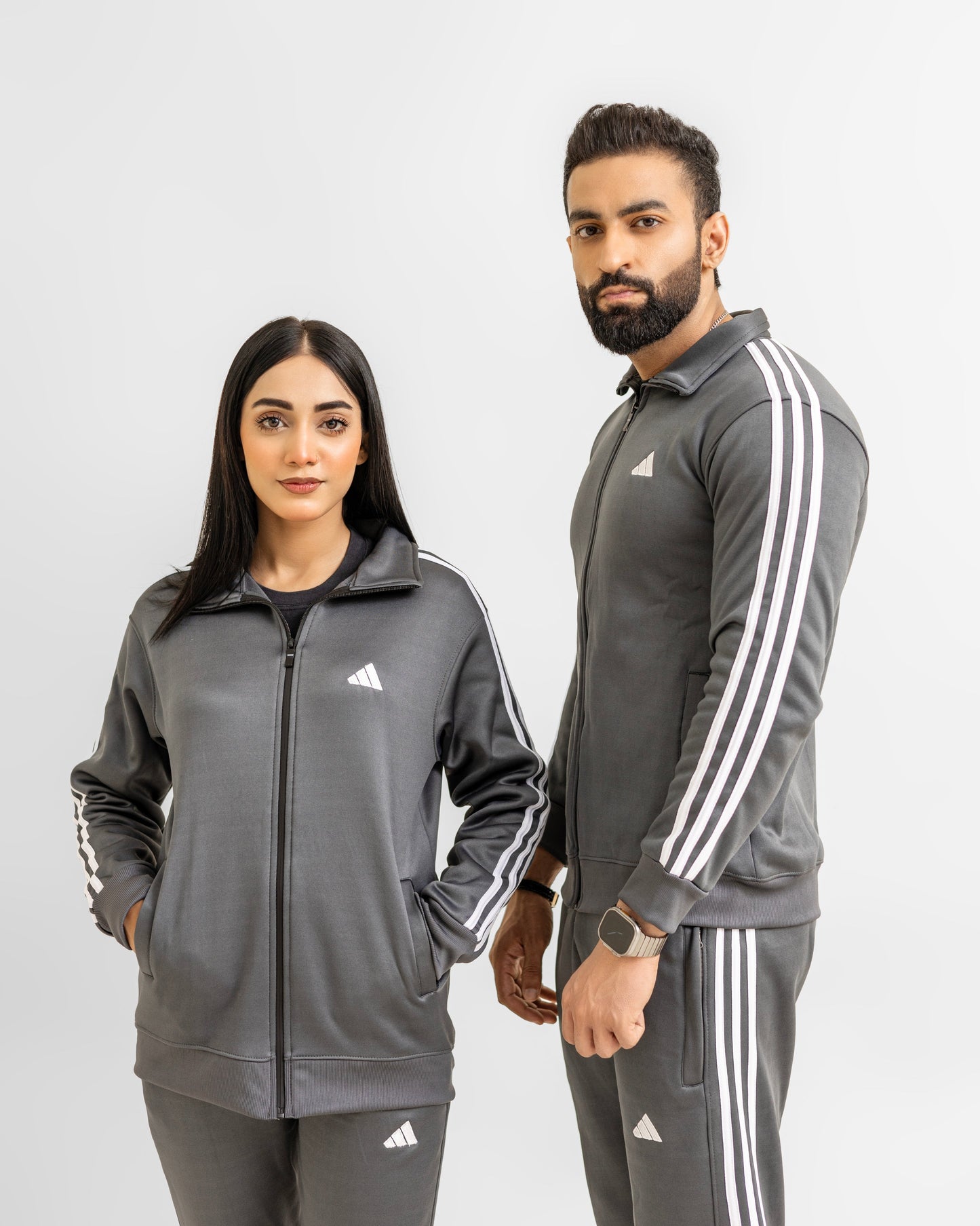 Grey 3-Stripe Tricot Winter Tracksuit Unisex