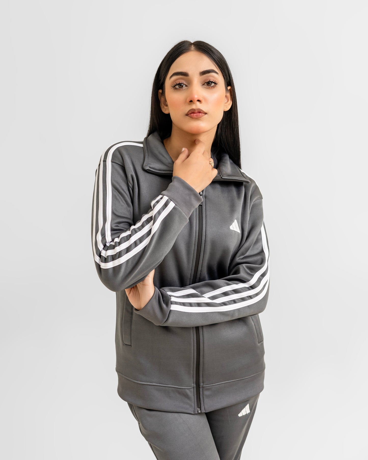 Grey 3-Stripe Tricot Winter Tracksuit Unisex