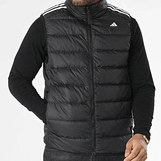 Black Sleeveless Puffer Jackets For Men