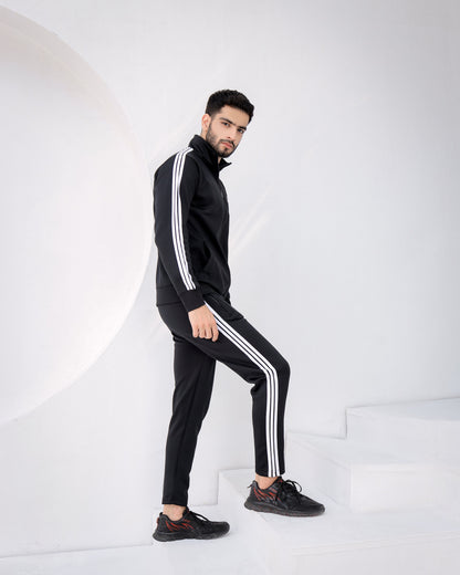 Black 3-Stripe Tricot Winter Tracksuit Unisex