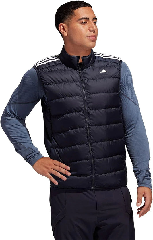 Blue Sleeveless Puffer Jackets For Men